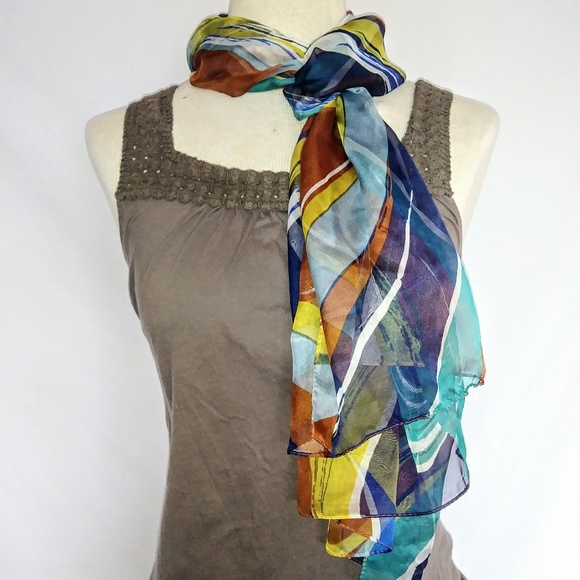 💛 Sheer Long Scarf #hundredsofscarves - Picture 6 of 7